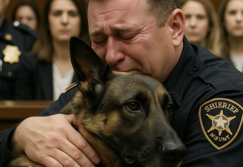 Dömd polis bad att få träffa sin hund en sista gång, men när herden kom in i rättssalen hände något oväntat