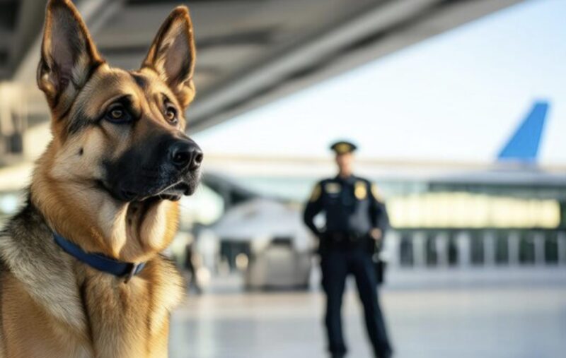 En tjänstehund på flygplatsen lade märke till resväskan och började gnälla, vilket lockade en poliss uppmärksamhet: när de öppnade resväskan blev de chockade av vad de såg