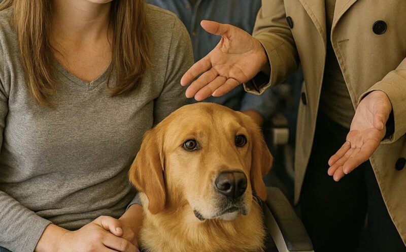 Kvinna försökte få min hund sparkad av planet – men vad som hände sedan överraskade alla