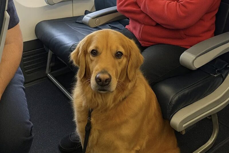 Kvinna försökte få min hund sparkad av planet – men vad som hände sedan överraskade alla