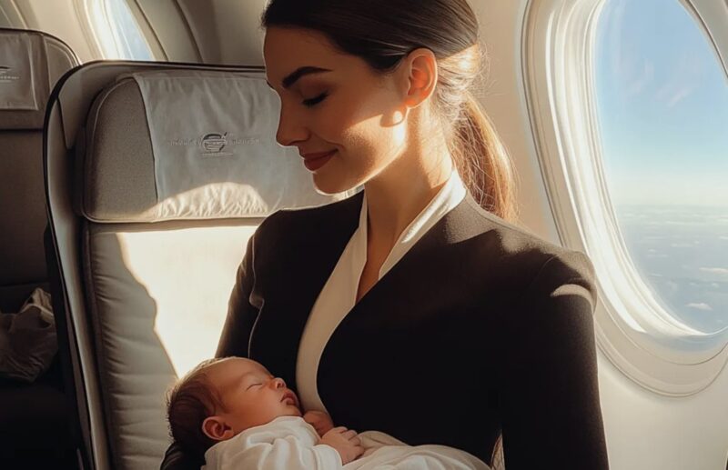 Kvinna lämnar nyfödd i business class-flygplansstol, bestämmer sig för att hitta honom 13 år senare