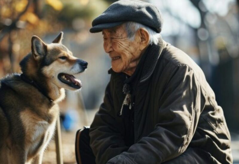 Han hade inget annat än en bänk, en filt och en hund – men jag har aldrig sett en så stark kärlek