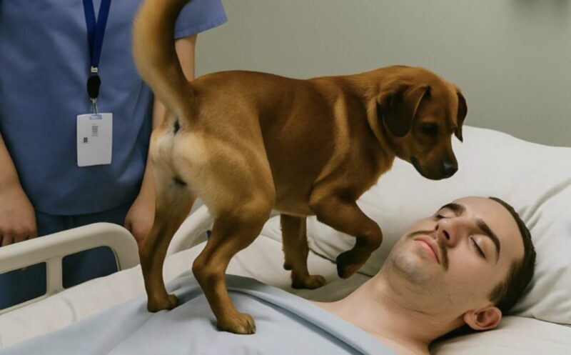 Läkarna beslutade att stänga av den unge polisens livsuppehållande maskiner, men innan dess lät de hans hund säga adjö till sin ägare, men något oväntat hände.