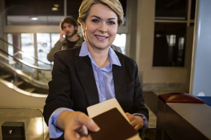 Gateagent river sönder svart flickas pass, utan att veta att hon är FAA-inspektör i förklädnad