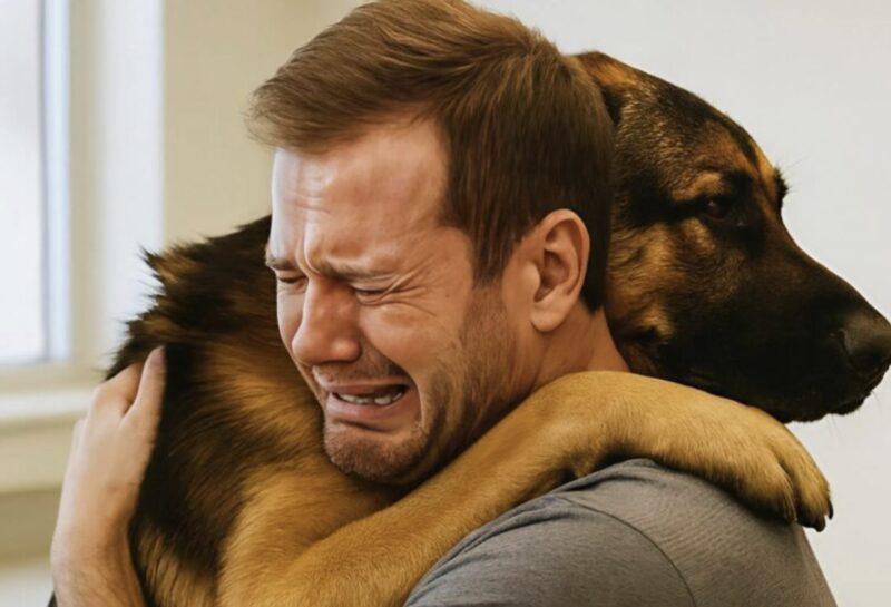 Mannen bad om några minuter för att säga adjö till sin hund, som bara hade minuter kvar att leva, men plötsligt lade veterinären märke till något ovanligt.