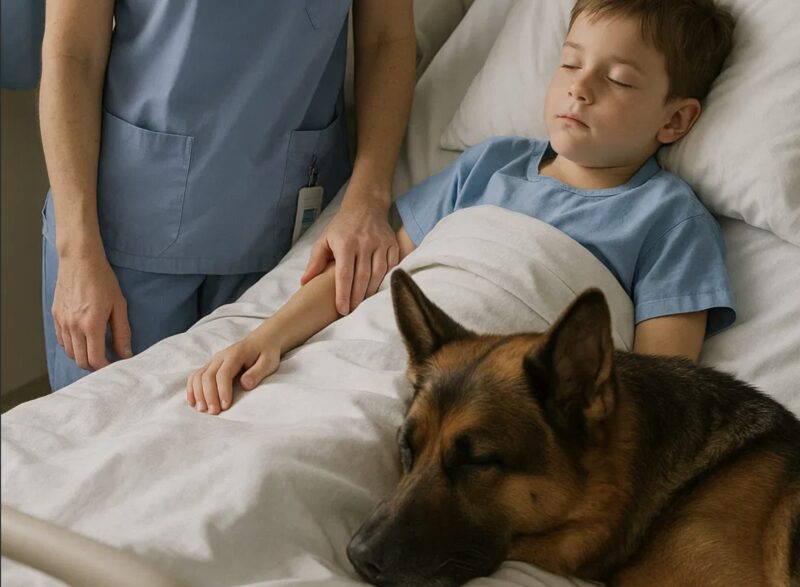 Jag försökte flytta en 8-årig pojke till operation... Men hans hund blockerade dörren. Anledningen kommer att chocka dig.