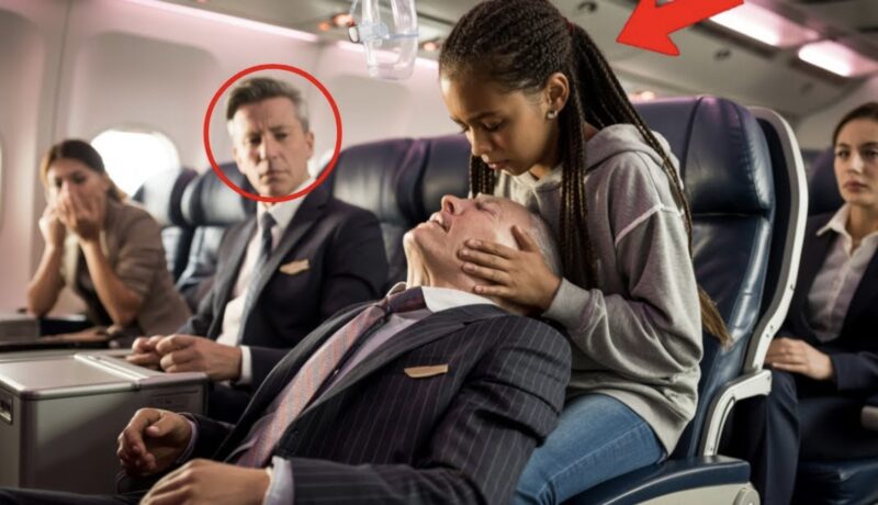 En stackars 12-årig svart flicka räddade en miljonär på ett flygplan… Men vad han viskade fick henne att gråta högt.