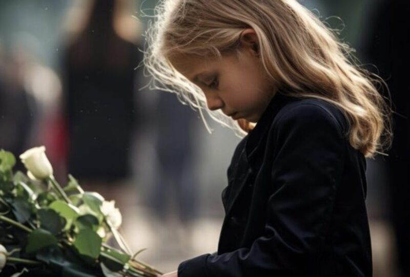 En liten flicka kramade sin pappa i den kusliga kistan. Camila var 8 år gammal och stod bredvid kistan, orörlig. De hade varit vid kistan i timmar, och hon hade inte lämnat sin sida ens en sekund