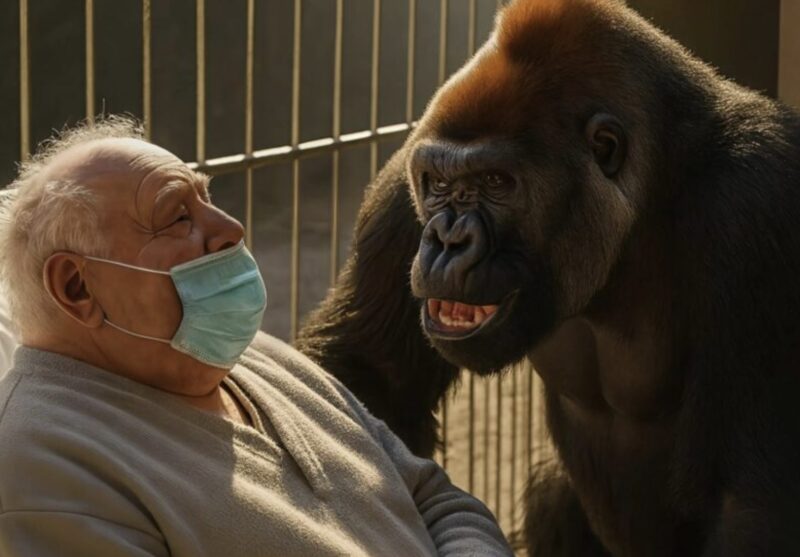 En man räddade en sårad gorilla från skogen: efter många år möttes de igen, och vad det vilda djuret gjorde chockerade alla.
