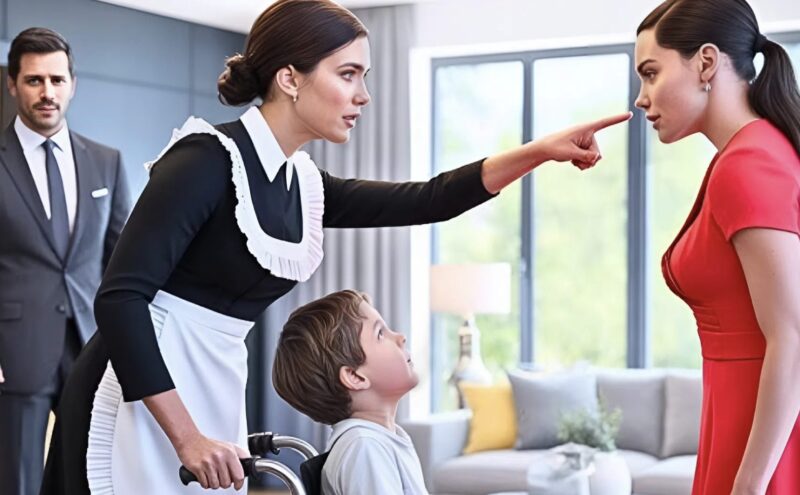 Den 7-årige pojken i rullstol försökte hålla tillbaka tårarna medan hans styvmor förödmjukade honom skoningslöst.