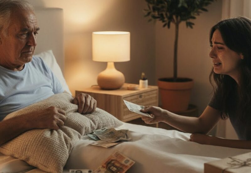 Min svärfar hade ingen pension. Jag vårdade honom av hela mitt hjärta i 12 år. Med sitt sista andetag räckte han mig en trasig kudde och sa: ”För Maria.” När jag öppnade den grät jag oavbrutet…
