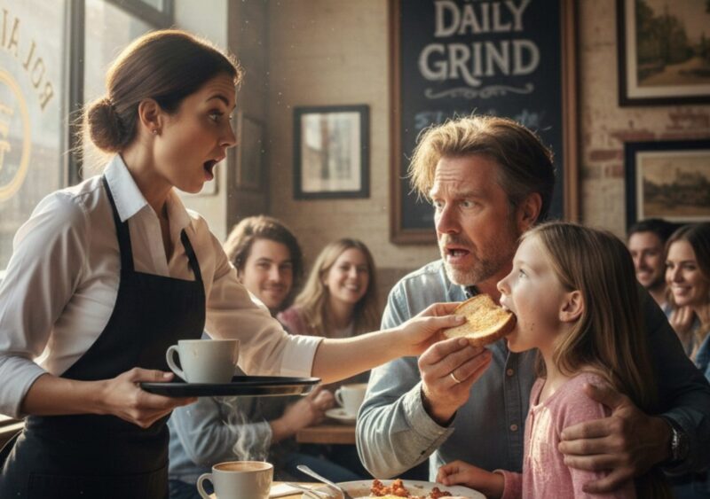 Hans fru dog för 5 år sedan, en ensamstående pappa tog med sin dotter ut på frukost, när han såg servitrisen skrek barnet "åh, mamma, pappa".