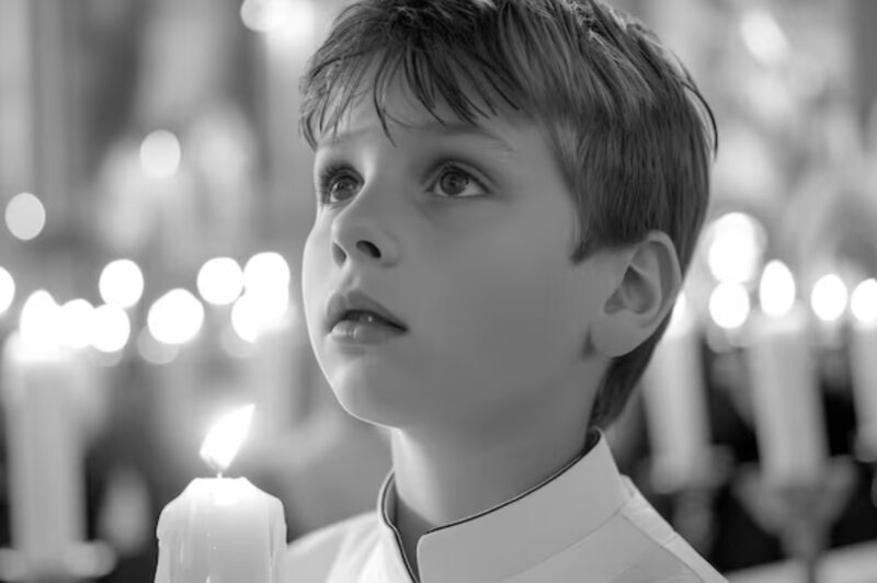 Jag var på väg från välgörenhetsgala när en barfota pojke tryckte sitt ansikte mot det inramade bröllopsfotot och viskade: ”Det där är min mamma.” Jag skrattade – tills han pekade på min brud och sa: ”Hon sa åt mig att vara tyst… annars skulle du hata mig.”