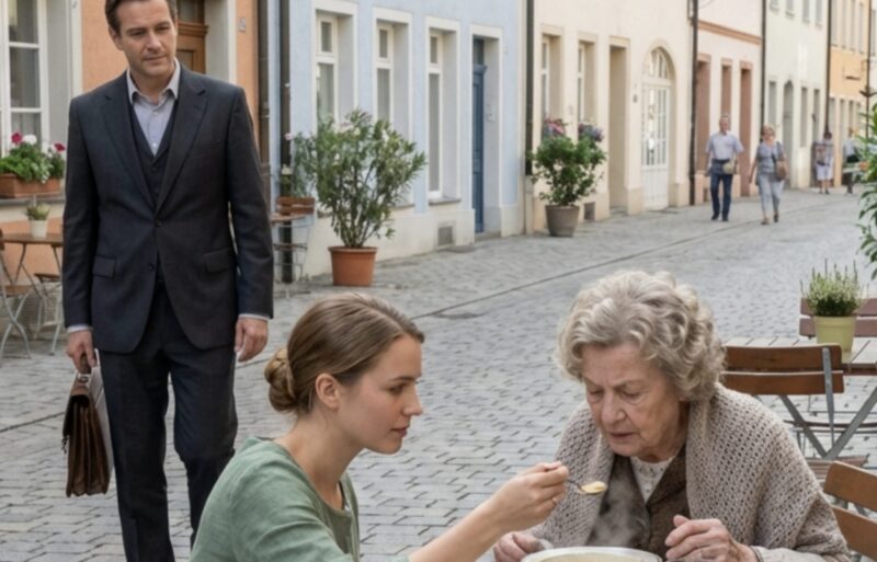 En enkel handling – en servitris som matade en äldre kvinna med Parkinsons sjukdom – fångade en miljardärs uppmärksamhet och utlöste något ingen förväntade sig.