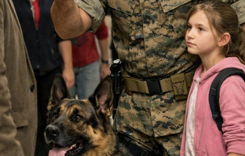 ”Be om ursäkt till min dotter – nu”, krävde en rasande pappa efter att en lärare avfärdade honom som ”bara en marinsoldat”. Ögonblick senare anlände marinsoldaten till skolan med sin lojala hundpartner, vilket förvandlade den spända konfrontationen till något ingen förväntade sig.