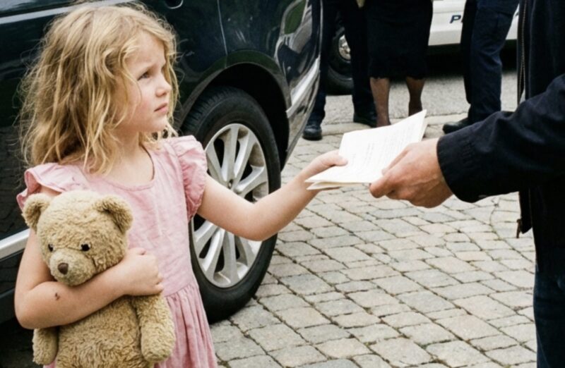 Efter att jag hade gått med min 7-åriga dotter till hennes mammas bil för att hälsa på henne i helgen, stoppade hon ner en lapp i min ficka. ”Läs inte förrän jag är borta.” Jag väntade i fem minuter och öppnade den.