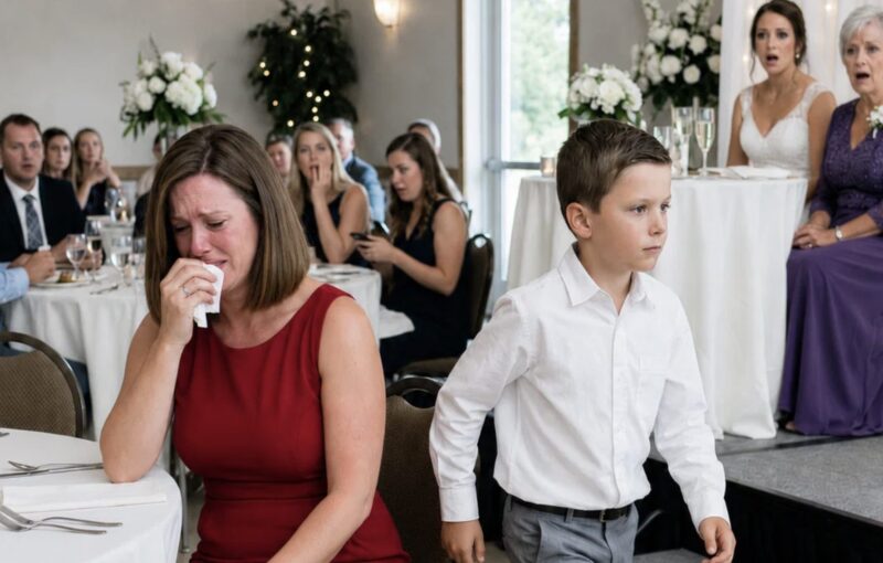 Jag satt som stelfrusen medan hela bröllopsfesten brast ut i skratt. Min brors brud hade just kallat mig för en ledsen ensamstående mamma, och min egen mamma tillade att jag var som ett rea-plagg med en trasig etikett.