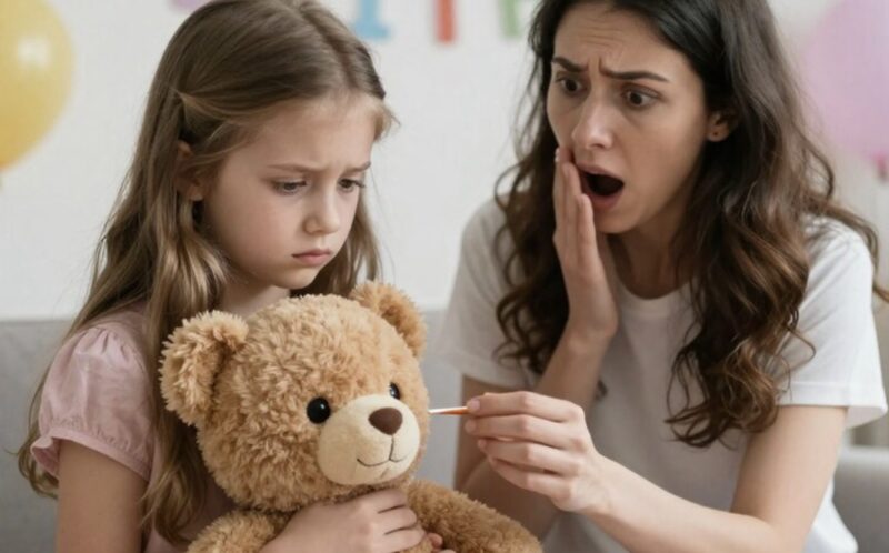 Mina svärföräldrar skickade en söt brun nallebjörn till min 6-åriga dotter i födelsedagspresent. Hon log en sekund, sedan stelnade hon plötsligt till och frågade: ”Mamma, vad är det?”